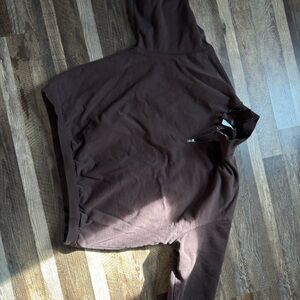 Skims oversized half zip Brown Hoodie